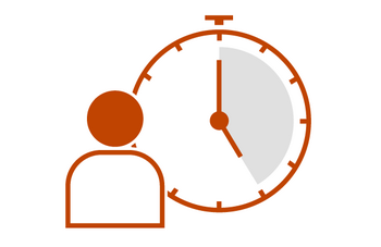 Mensch mit Stempeluhr