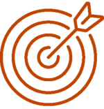 Grafik Pfeil in Zielscheibe