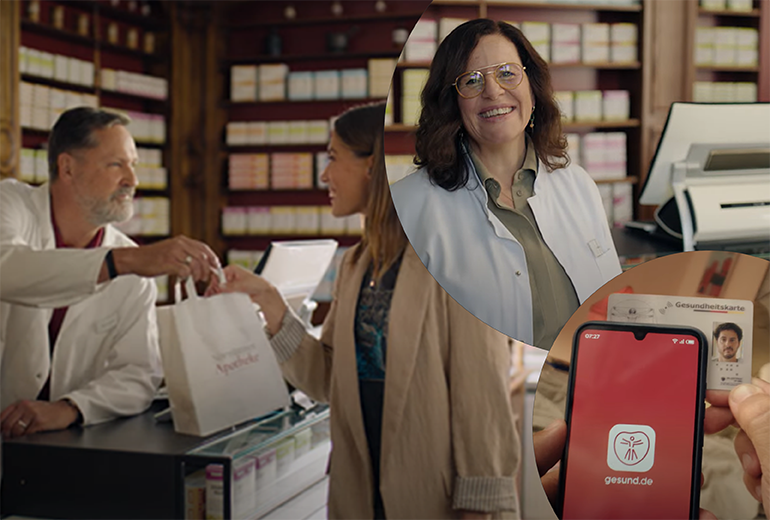 Apothekerin und Apotheker aus TV-Clip zur gesund.de-App