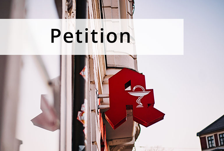 Apotheken A an Hauswand