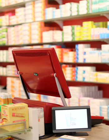 Kassensystem ADGRAYCE T in der Heldmann's Apotheke in Mannheim