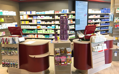 HV Tisch in der Virchow Apotheke in Nürnberg